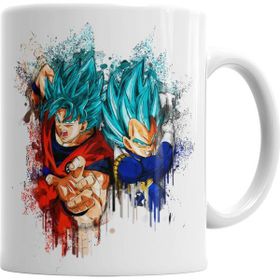 Baskı Dükkanı KB1502 Goku E Vegeta Porselen Kupa Bardak