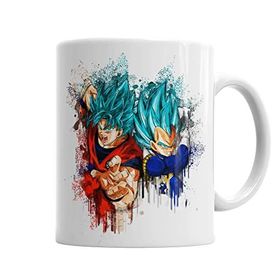 Baskı Dükkanı KB1502 Goku E Vegeta Porselen Kupa Bardak