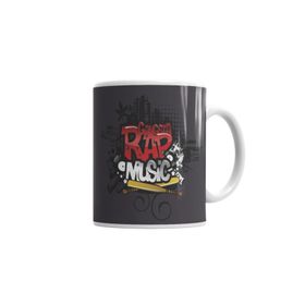 Baskı Dükkanı KB1515 Gangsta Rap Music Müzik Porselen Kupa Bardak