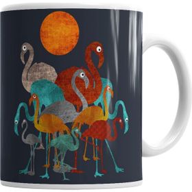 Baskı Dükkanı KB1530 Flamingo Flamingolar Porselen Kupa Bardak