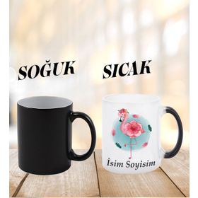 Baskı Dükkanı KB1530 Flamingo Flamingolar Porselen Kupa Bardak