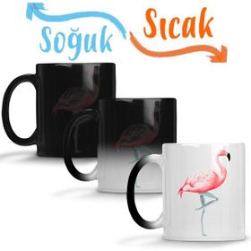 Baskı Dükkanı KB1530 Flamingo Flamingolar Porselen Kupa Bardak
