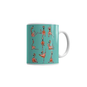 Baskı Dükkanı KB1531 Flamingo Yoga Porselen Kupa Bardak
