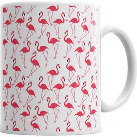 Baskı Dükkanı KB1532 Flamingo Porselen Kupa Bardak