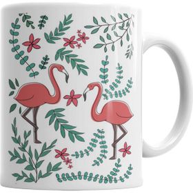 Baskı Dükkanı KB1532 Flamingo Porselen Kupa Bardak