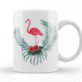 Baskı Dükkanı KB1532 Flamingo Porselen Kupa Bardak