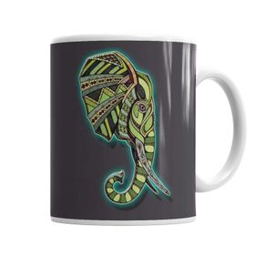 Baskı Dükkanı KB1555 Elephant Porselen Kupa Bardak