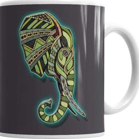Baskı Dükkanı KB1555 Elephant Porselen Kupa Bardak