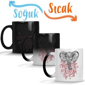 Baskı Dükkanı KB1557 Elefante Porselen Kupa Bardak