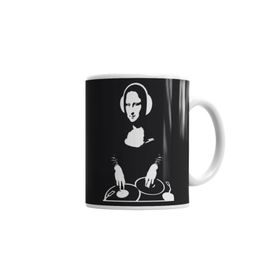 Baskı Dükkanı KB1565 Dj Mona Lisa Porselen Kupa Bardak