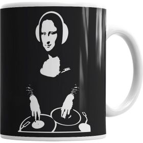 Baskı Dükkanı KB1565 Dj Mona Lisa Porselen Kupa Bardak