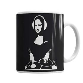 Baskı Dükkanı KB1565 Dj Mona Lisa Porselen Kupa Bardak