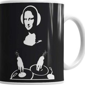 Baskı Dükkanı KB1565 Dj Mona Lisa Porselen Kupa Bardak