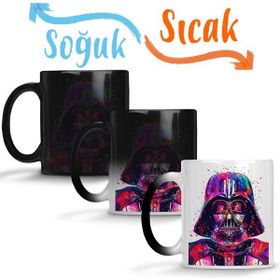 Baskı Dükkanı KB1574 Darth Vader Paint Porselen Kupa Bardak