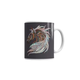 Baskı Dükkanı KB1599 Color Horse Porselen Kupa Bardak