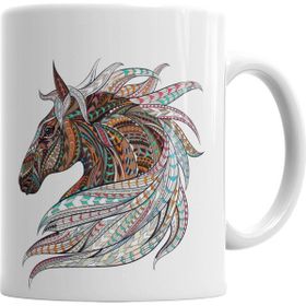 Baskı Dükkanı KB1599 Color Horse Porselen Kupa Bardak