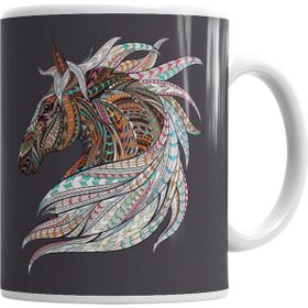 Baskı Dükkanı KB1599 Color Horse Porselen Kupa Bardak