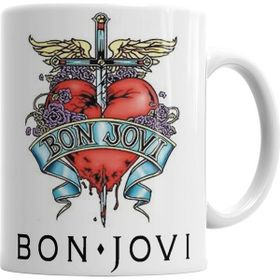 Baskı Dükkanı KB160 Bon Jovi Guns And Roses Poison Cinderella Kupa Bardak