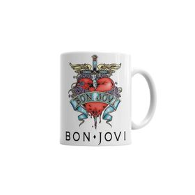 Baskı Dükkanı KB160 Bon Jovi Guns And Roses Poison Cinderella Kupa Bardak