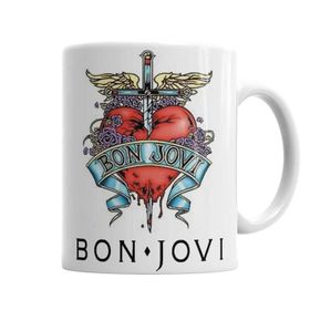 Baskı Dükkanı KB160 Bon Jovi Guns And Roses Poison Cinderella Kupa Bardak