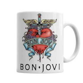 Baskı Dükkanı KB160 Bon Jovi Guns And Roses Poison Cinderella Kupa Bardak