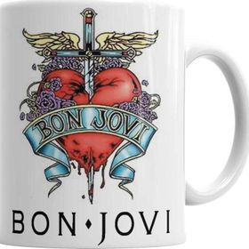 Baskı Dükkanı KB160 Bon Jovi Guns And Roses Poison Cinderella Kupa Bardak