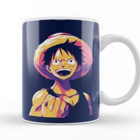 Baskı Dükkanı KB1603 Luffy One Piece Porselen Kupa Bardak