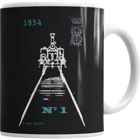 Baskı Dükkanı KB1609 Locomotiva Baronesa N 1 1854 Porselen Kupa Bardak