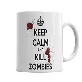 Baskı Dükkanı KB1628 Kill Zombies Twd Porselen Kupa Bardak