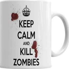 Baskı Dükkanı KB1628 Kill Zombies Twd Porselen Kupa Bardak