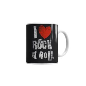 Baskı Dükkanı KB1656 I Love Rock In Roll Porselen Kupa Bardak