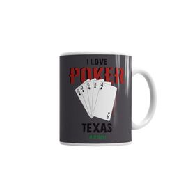 Baskı Dükkanı KB1657 I Love Poker Porselen Kupa Bardak