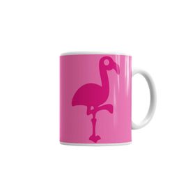 Baskı Dükkanı KB1709 Pembe Yavru Flamingo Porselen Kupa Bardak