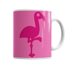 Baskı Dükkanı KB1709 Pembe Yavru Flamingo Porselen Kupa Bardak