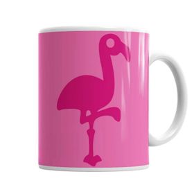 Baskı Dükkanı KB1709 Pembe Yavru Flamingo Porselen Kupa Bardak