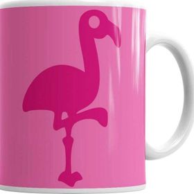 Baskı Dükkanı KB1709 Pembe Yavru Flamingo Porselen Kupa Bardak