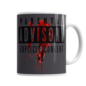 Baskı Dükkanı KB1715 Parental Advisory Explicit Content Porselen Kupa Bardak