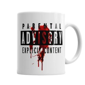 Baskı Dükkanı KB1715 Parental Advisory Explicit Content Porselen Kupa Bardak