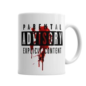Baskı Dükkanı KB1715 Parental Advisory Explicit Content Porselen Kupa Bardak