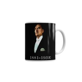 Baskı Dükkanı KB1738 Atatürk Porselen Kupa Bardak