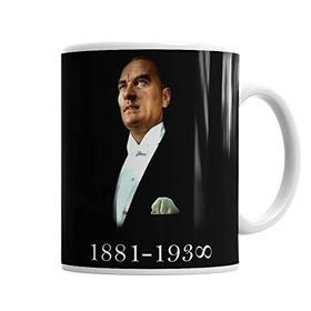 Baskı Dükkanı KB1738 Atatürk Porselen Kupa Bardak