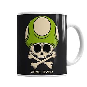 Baskı Dükkanı KB1740 Mushroom Game Over Porselen Kupa Bardak