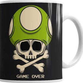 Baskı Dükkanı KB1740 Mushroom Game Over Porselen Kupa Bardak