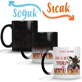 Baskı Dükkanı KB1752 Mortal Kombat Predador Game Porselen Kupa Bardak