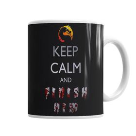 Baskı Dükkanı KB1756 Mortal Kombat Keep Calm And Finish Keep Calm Porselen Kupa Bardak