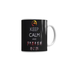 Baskı Dükkanı KB1756 Mortal Kombat Keep Calm And Finish Keep Calm Porselen Kupa Bardak