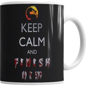 Baskı Dükkanı KB1756 Mortal Kombat Keep Calm And Finish Keep Calm Porselen Kupa Bardak