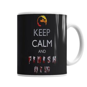 Baskı Dükkanı KB1756 Mortal Kombat Keep Calm And Finish Keep Calm Porselen Kupa Bardak