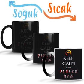 Baskı Dükkanı KB1756 Mortal Kombat Keep Calm And Finish Keep Calm Porselen Kupa Bardak