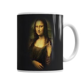 Baskı Dükkanı KB1759 Mona Lisa Obscena Porselen Kupa Bardak